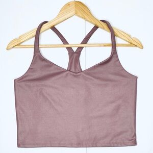 Abercrombie & Fitch Mauve Muted Purple Yoga Layering Crop Top | Medium